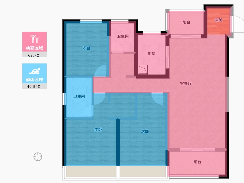 云南省-昆明市-招商依云郡-98.21-户型库-动静分区