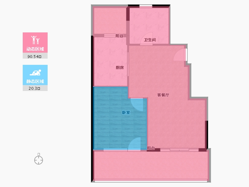 陕西省-西安市-太白熙岸·汤品-102.00-户型库-动静分区