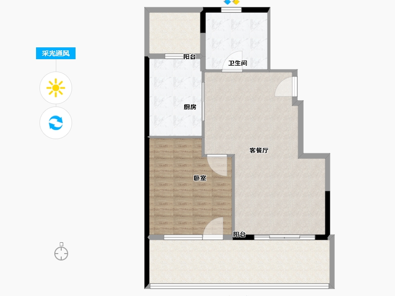 陕西省-西安市-太白熙岸·汤品-102.00-户型库-采光通风