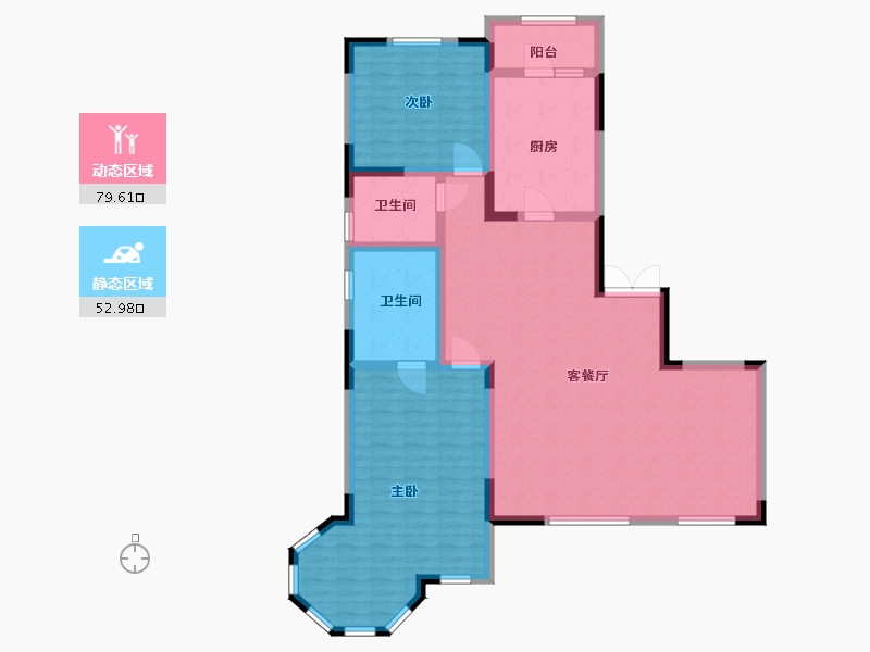 黑龙江省-哈尔滨市-上和·树-120.00-户型库-动静分区