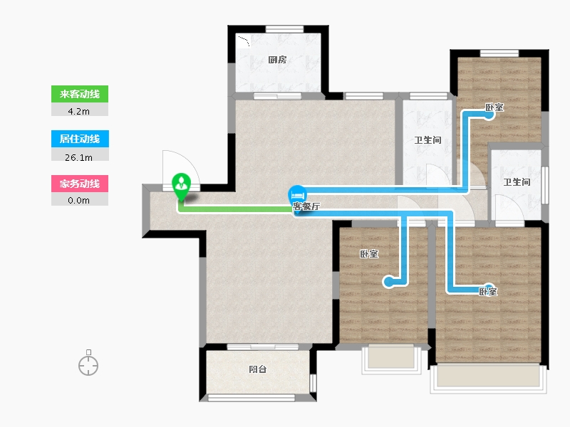 江苏省-无锡市-绿地悦澜湾-114.00-户型库-动静线