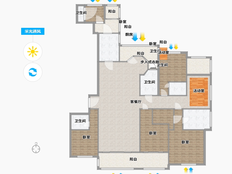 浙江省-杭州市-康恒悦麒美寓-248.09-户型库-采光通风