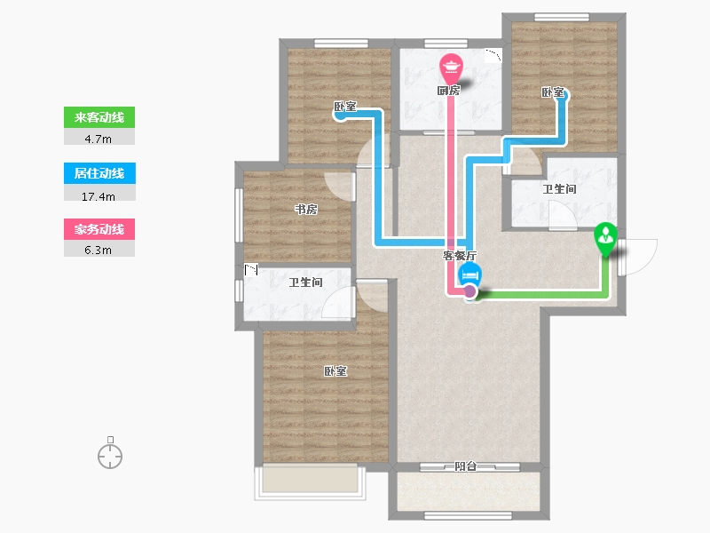 山西省-太原市-保利壹号公馆四期-114.00-户型库-动静线