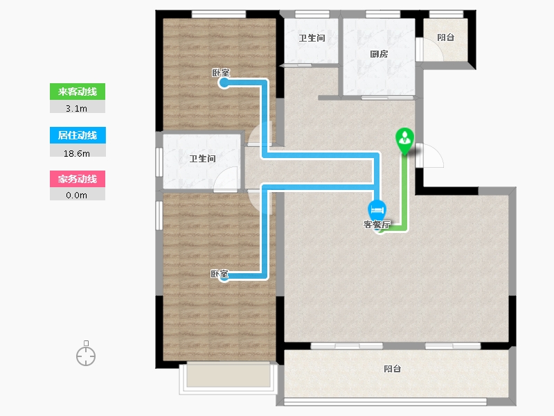 陕西省-西安市-南宫府-112.98-户型库-动静线