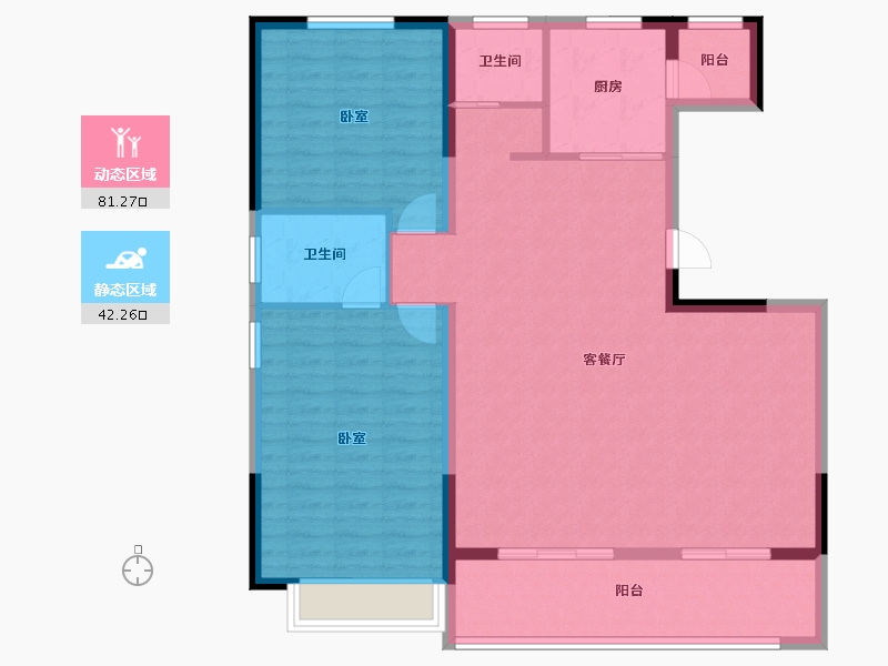 陕西省-西安市-南宫府-112.98-户型库-动静分区