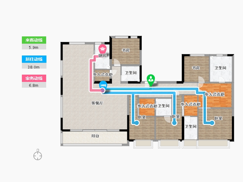 陕西省-西安市-金地世家风华-201.00-户型库-动静线