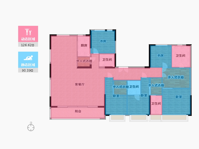 陕西省-西安市-金地世家风华-201.00-户型库-动静分区