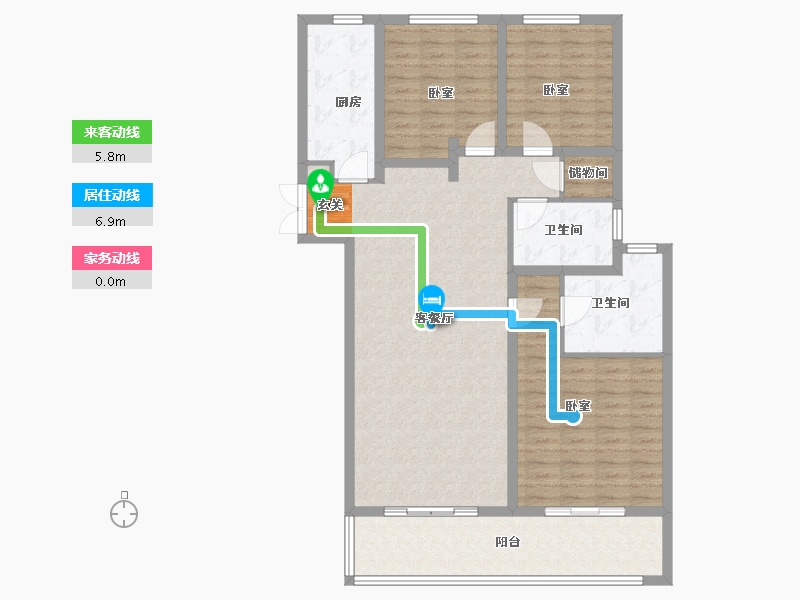 江苏省-南京市-世茂璀璨滨江-120.00-户型库-动静线