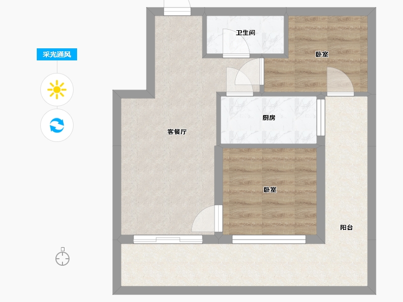 云南省-西双版纳傣族自治州-建和园丁小区-51.83-户型库-采光通风