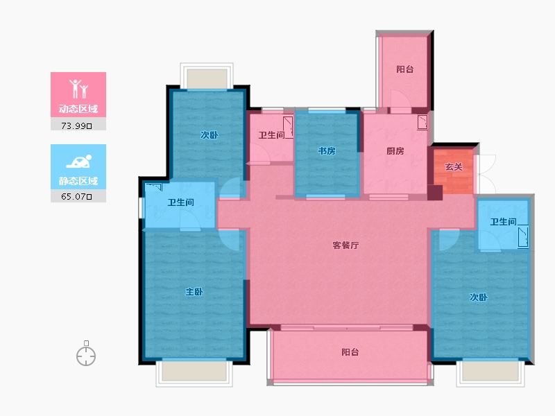 云南省-昆明市-昆明·悦府-124.30-户型库-动静分区