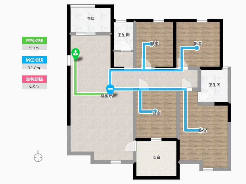 陕西省-咸阳市-先河国际社区南区-122.05-户型库-动静线