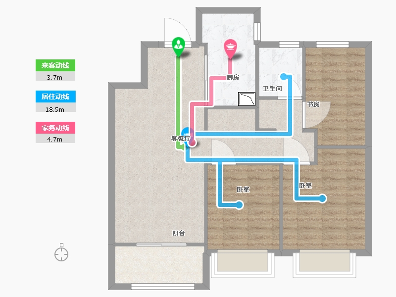 陕西省-咸阳市-融创中央学府-79.01-户型库-动静线