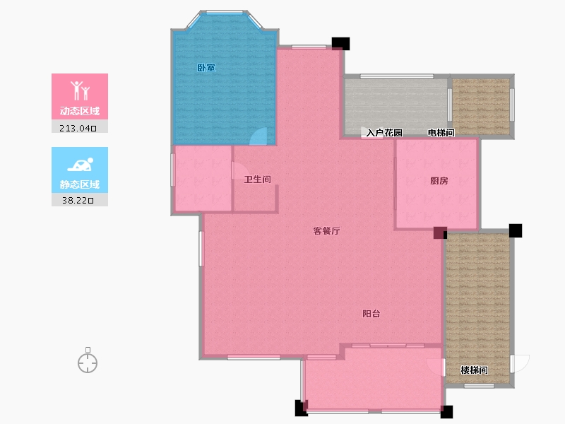 江苏省-南京市-东屏湖9号-257.81-户型库-动静分区