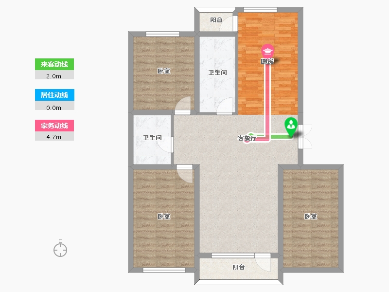 吉林省-四平市-四平阳光首府-106.08-户型库-动静线