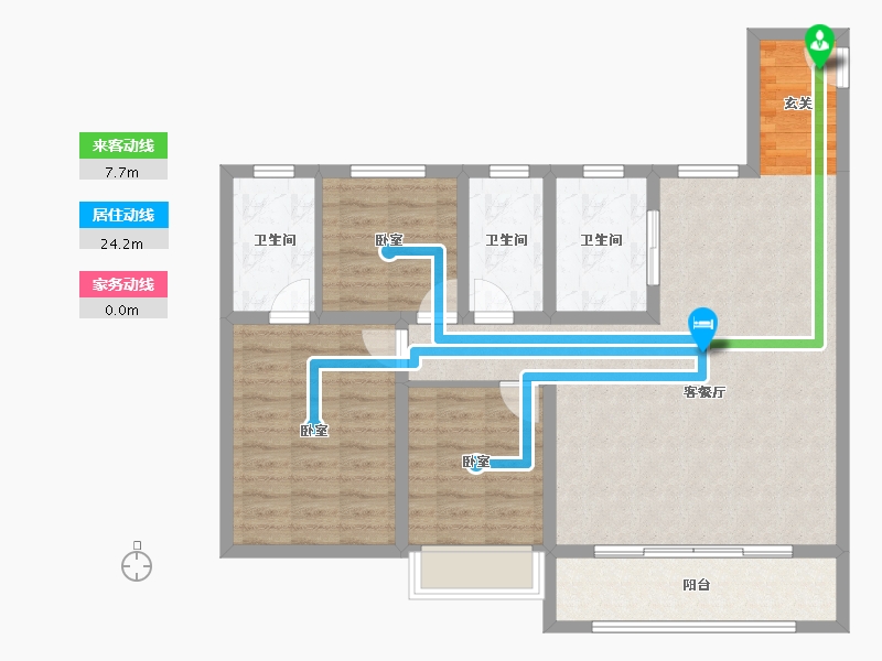 陕西省-西安市-中天宸悦-95.93-户型库-动静线