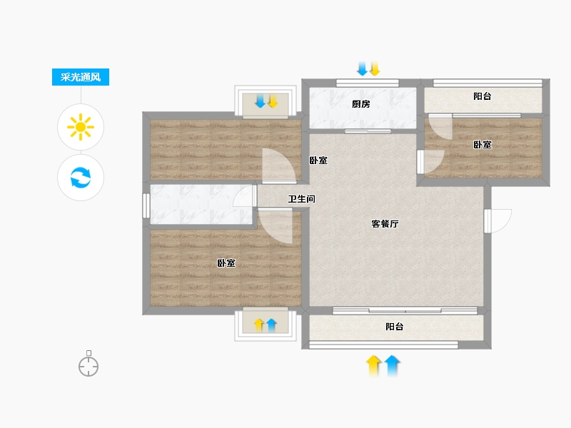 云南省-西双版纳傣族自治州-建和园丁小区-78.51-户型库-采光通风