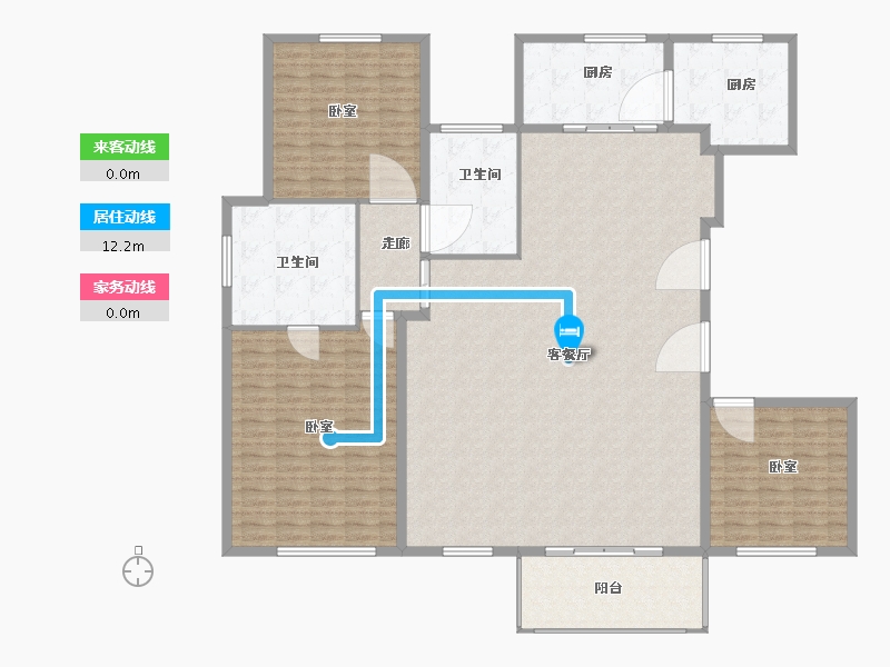 江苏省-南京市-新城璞樾钟山-196.00-户型库-动静线