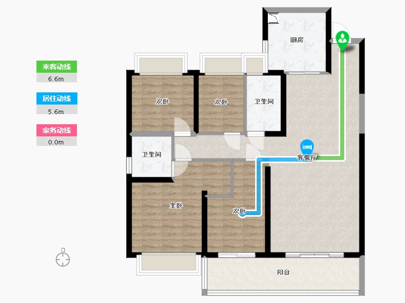 云南省-保山市-保山碧桂园永昌郡-108.70-户型库-动静线