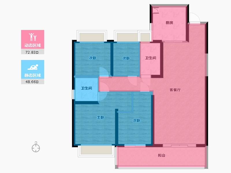 云南省-保山市-保山碧桂园永昌郡-108.70-户型库-动静分区