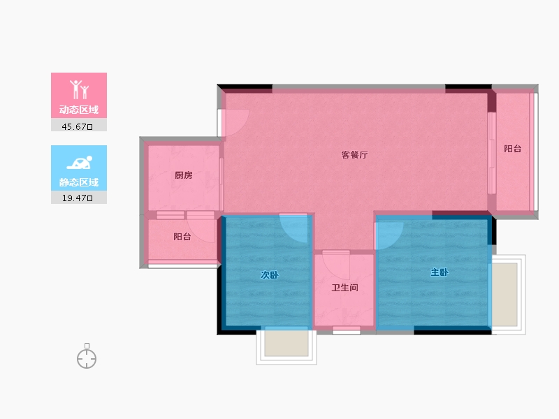 广西壮族自治区-北海市-星海名城三期-58.45-户型库-动静分区