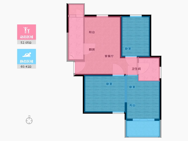 江苏省-无锡市-蔚蓝滨江-102.00-户型库-动静分区