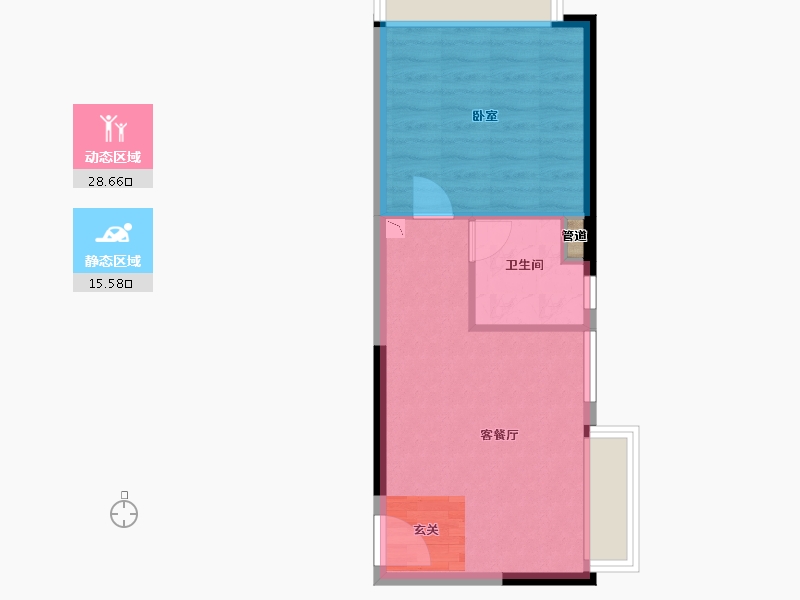 陕西省-西安市-西安恒大养生谷公寓-40.32-户型库-动静分区