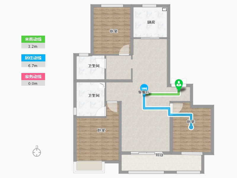 山西省-太原市-保利壹号公馆四期-116.00-户型库-动静线