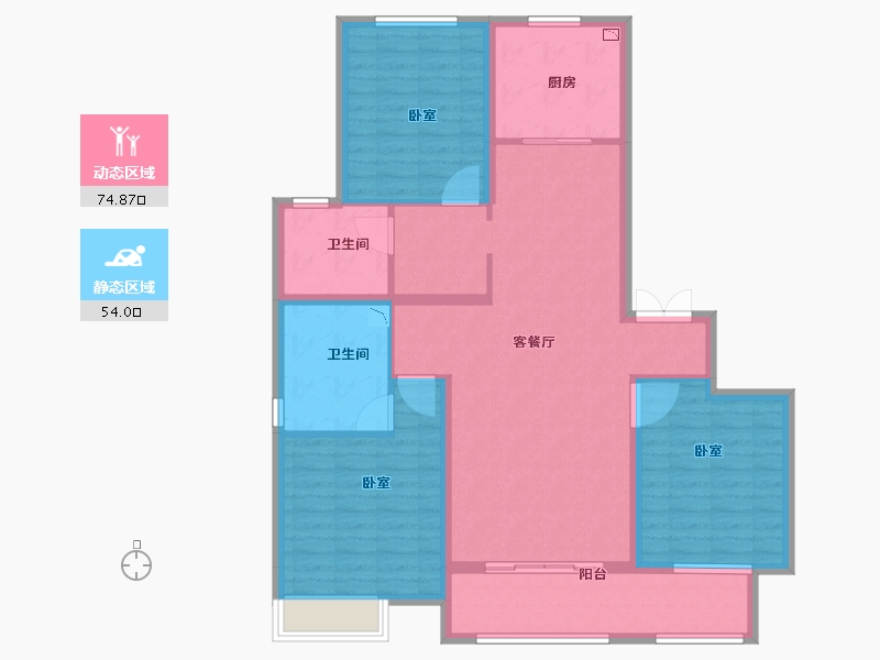 山西省-太原市-保利壹号公馆四期-116.00-户型库-动静分区