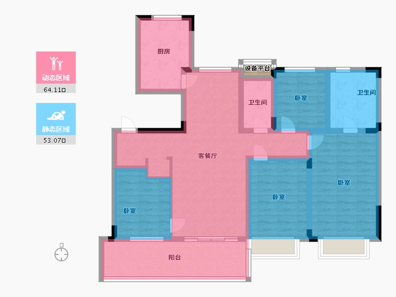 江苏省-无锡市-耘林生命公寓-104.00-户型库-动静分区