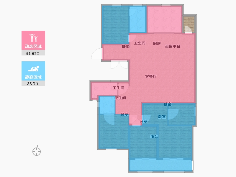 江苏省-南京市-高科紫微堂-167.00-户型库-动静分区