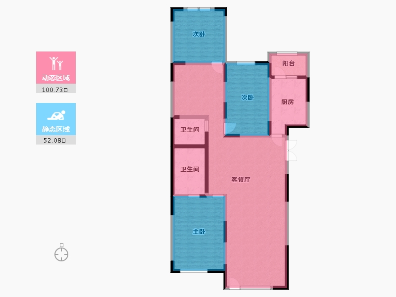 黑龙江省-哈尔滨市-上和·树-138.11-户型库-动静分区