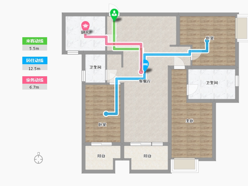 陕西省-咸阳市-联诚国际-103.63-户型库-动静线