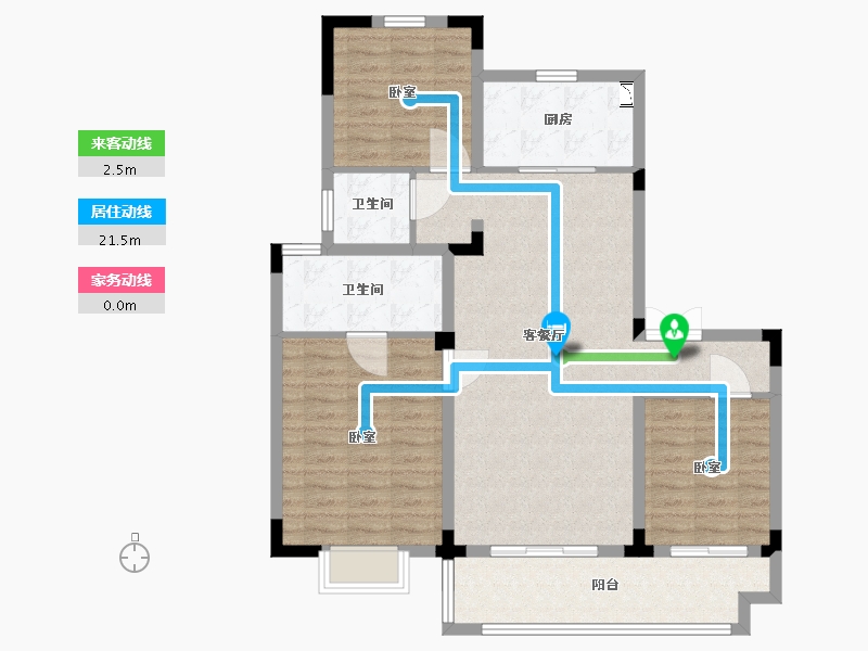 江苏省-无锡市-洛城雅园-102.00-户型库-动静线