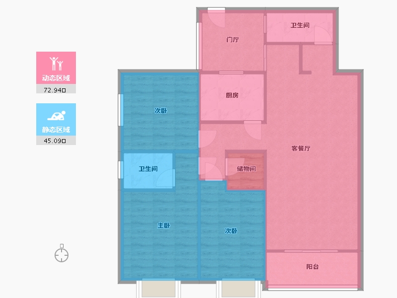 山东省-济宁市-方圆忻居-108.15-户型库-动静分区