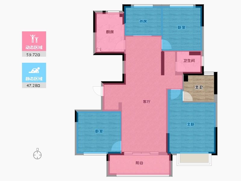 江苏省-南京市-华著兰庭-101.00-户型库-动静分区