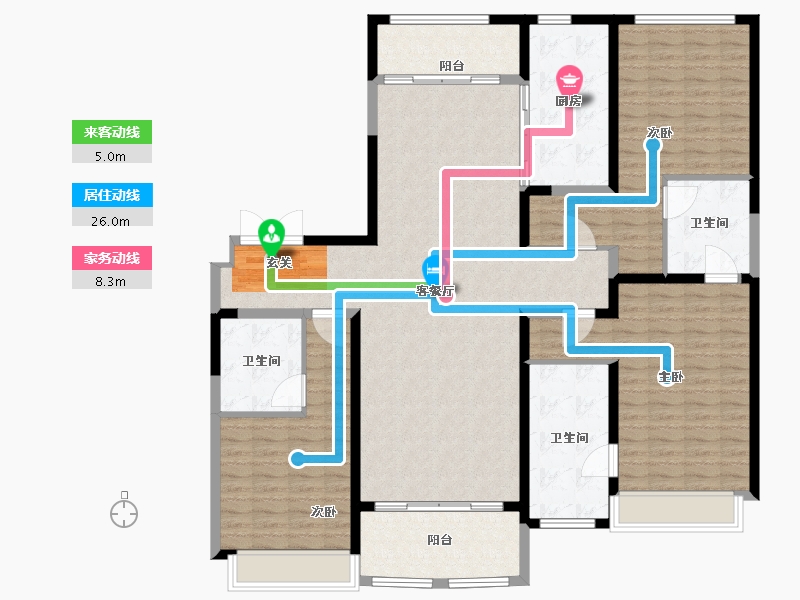 山西省-太原市-太原星河湾5号园-158.00-户型库-动静线