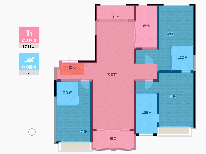 山西省-太原市-太原星河湾5号园-158.00-户型库-动静分区