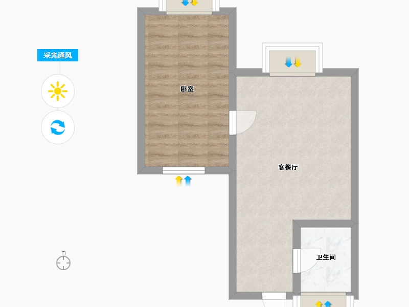 河北省-唐山市-唐山恒大华府-39.85-户型库-采光通风