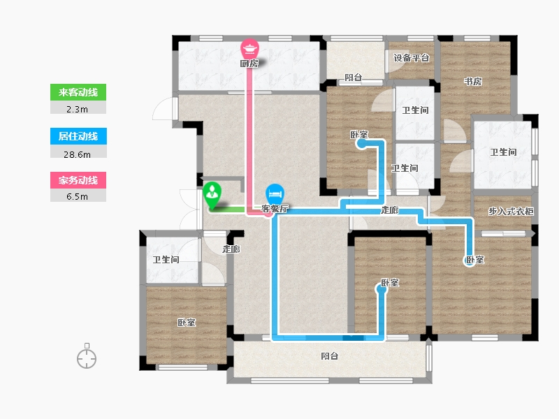 江苏省-南京市-高科紫微堂-167.17-户型库-动静线