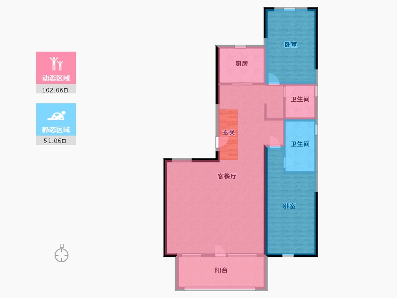 辽宁省-盘锦市-昆仑天禧-139.82-户型库-动静分区