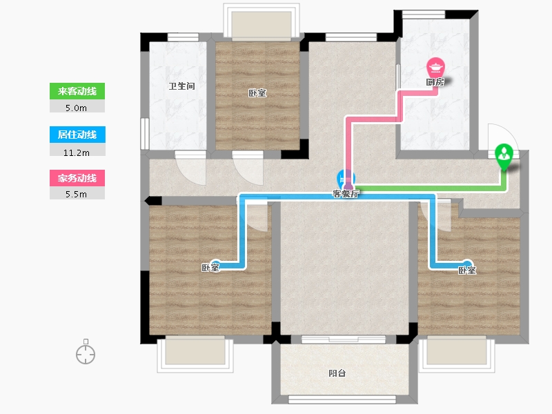 江苏省-无锡市-耘林生命公寓-88.00-户型库-动静线