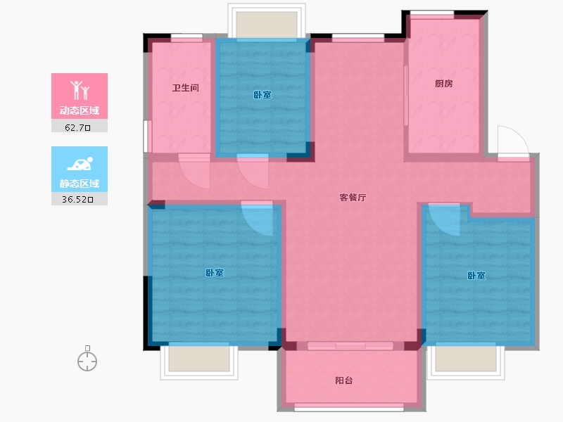 江苏省-无锡市-耘林生命公寓-88.00-户型库-动静分区