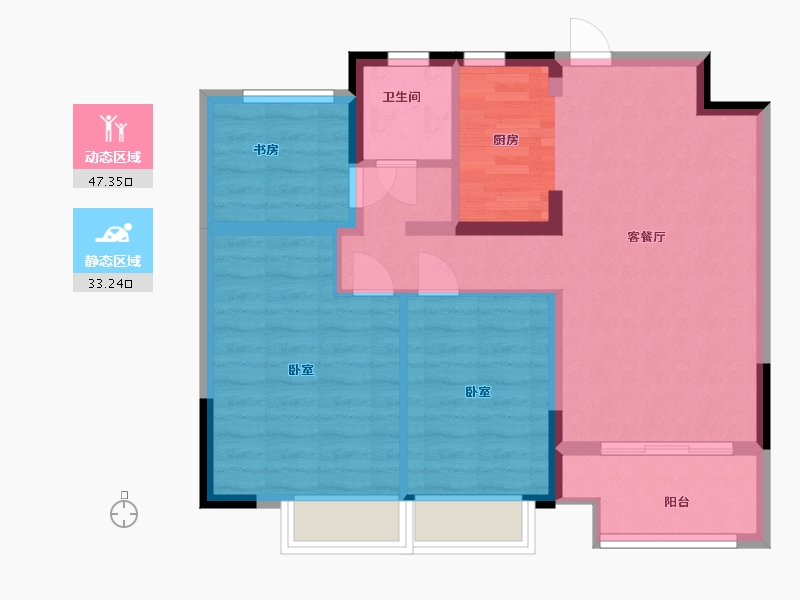 江苏省-无锡市-耘林生命公寓-72.00-户型库-动静分区