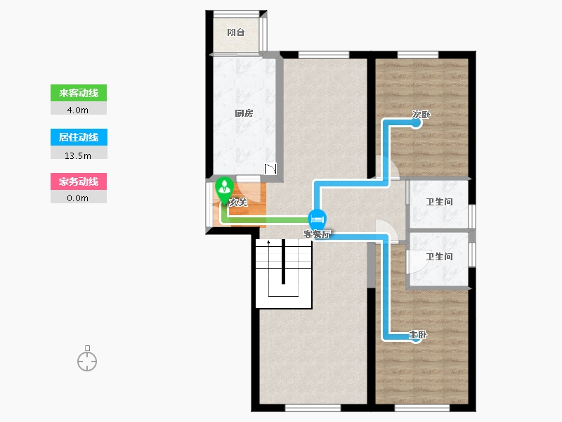 黑龙江省-哈尔滨市-华鸿金色纽约-83.55-户型库-动静线