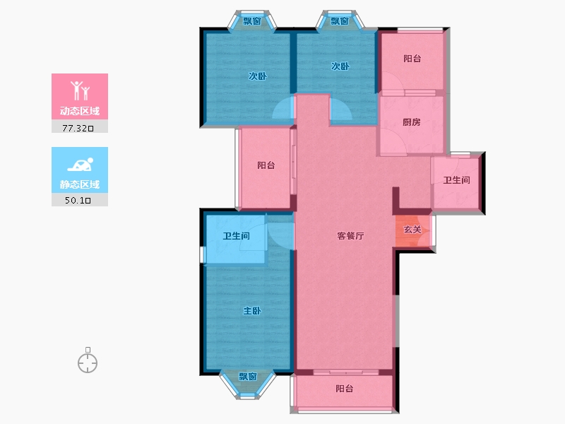 云南省-昆明市-华信悦峰-114.70-户型库-动静分区