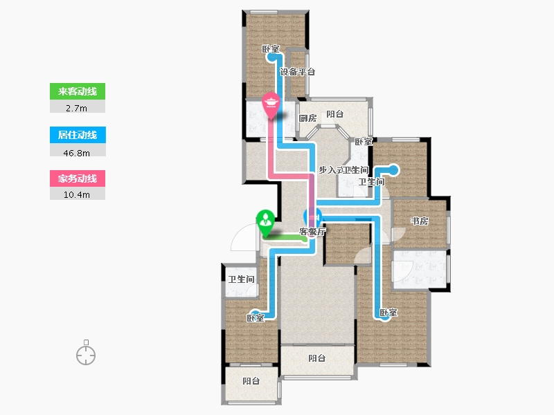 浙江省-杭州市-康恒悦麒美寓-244.00-户型库-动静线