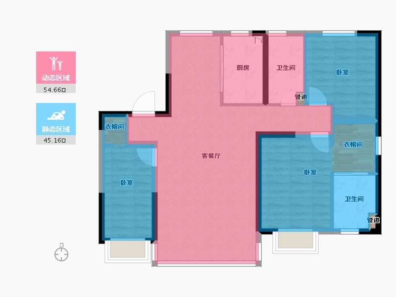 山西省-大同市-四季-89.63-户型库-动静分区