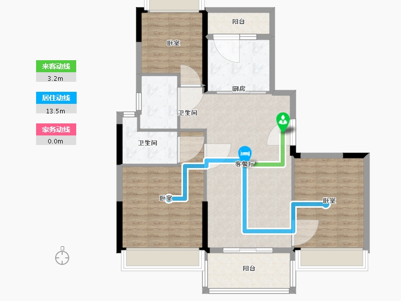 江苏省-南京市-碧桂园奥能罗马世纪城-94.00-户型库-动静线