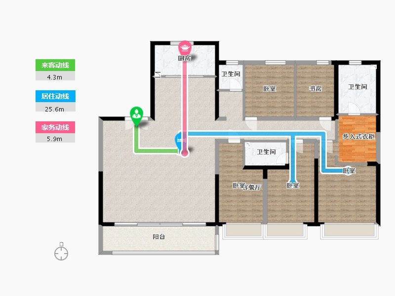 陕西省-西安市-金地世家风华-172.00-户型库-动静线