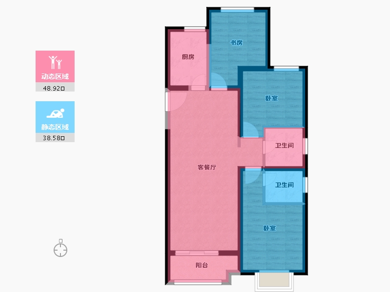 山西省-大同市-华宇百花谷-77.59-户型库-动静分区